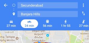 Google Maps - Two-wheeler mode