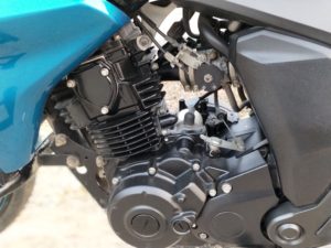 Metal fins on a bike engine