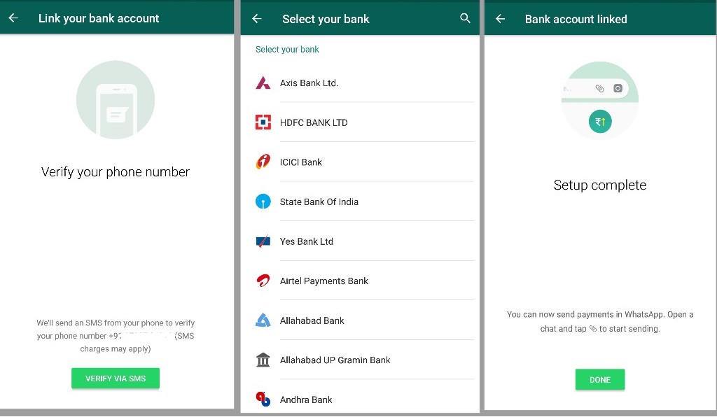 WhatsApp Payment setup